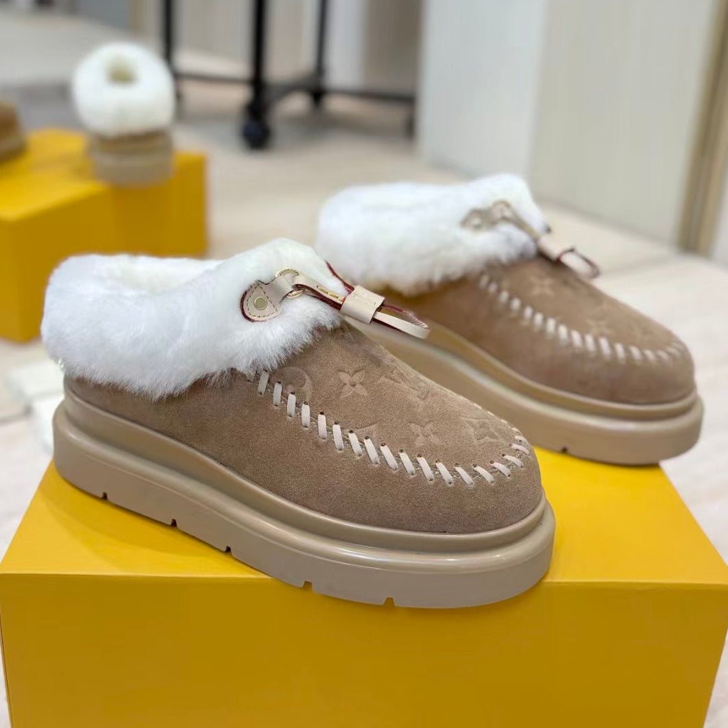 Louis Vuitton 2026 Cortina Closed Mule Suede Wool