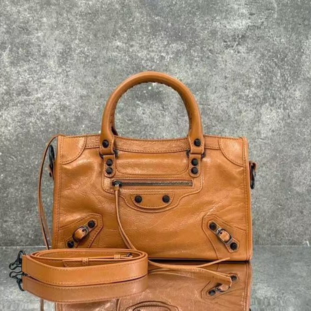 Balenciaga 2026 Le City Large Bag 46cm Crinkled Leather