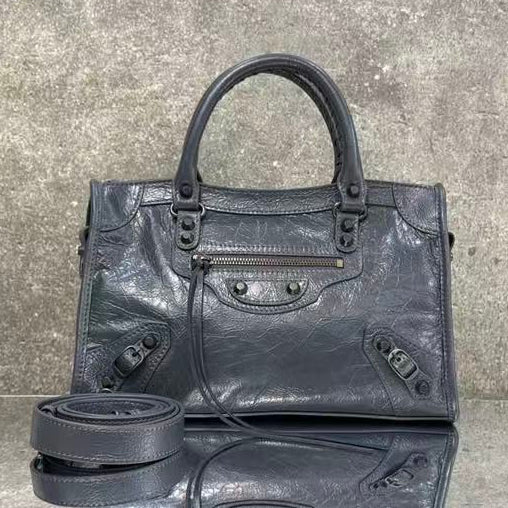 Balenciaga 2026 Le City Large Bag 46cm Crinkled Leather