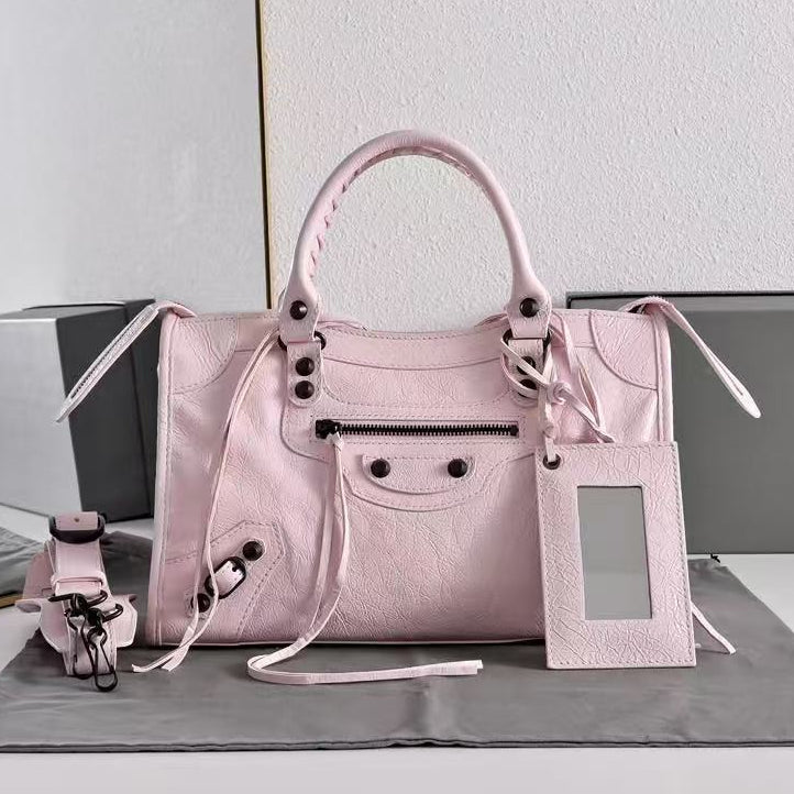 Balenciaga 2026 Le City Large Bag 46cm Crinkled Leather