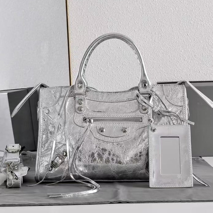 Balenciaga 2026 Le City Large Bag 46cm Crinkled Leather