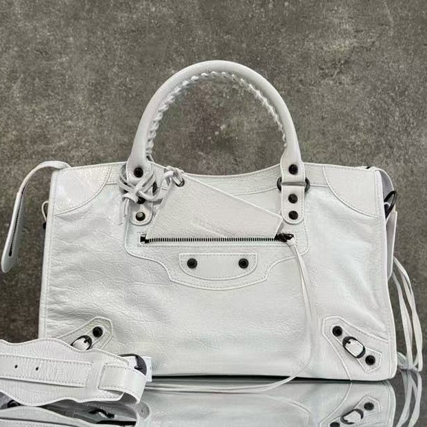 Balenciaga 2026 Le City Large Bag 46cm Crinkled Leather