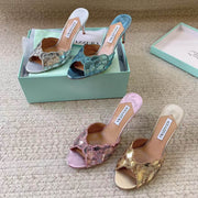 Aquazzura 2026 Ce Soir Mules 75mm Leather