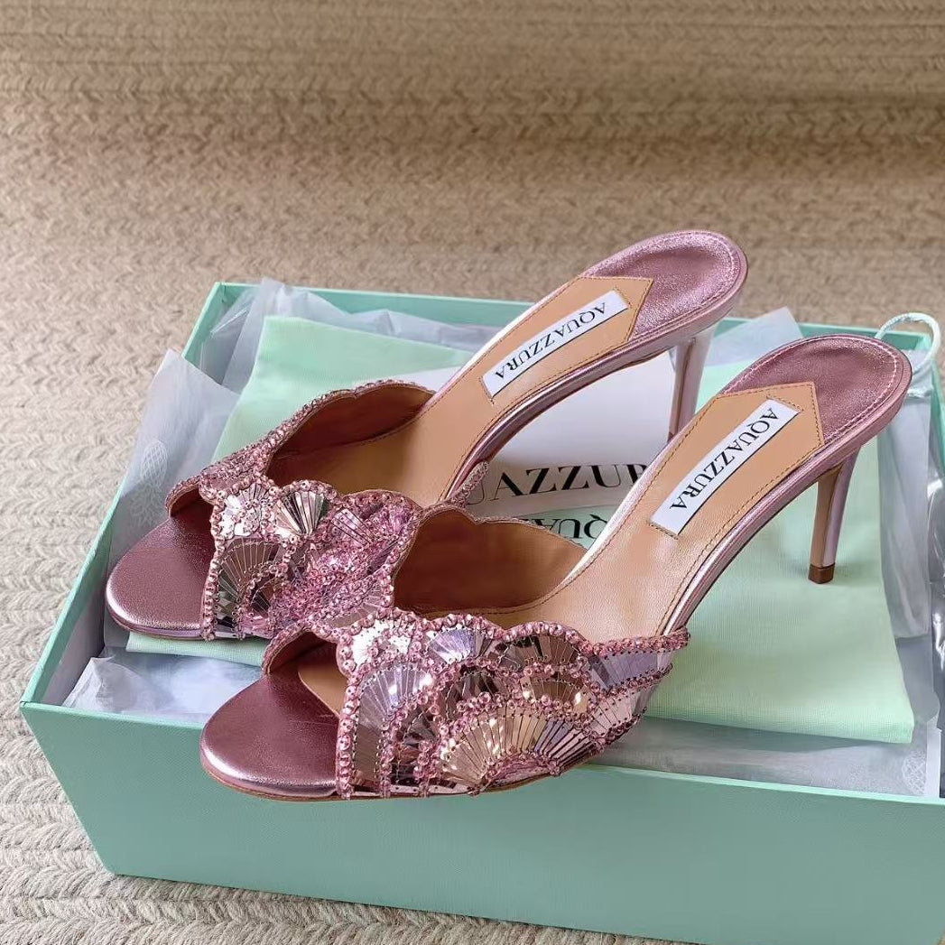 Aquazzura 2026 Ce Soir Mules 75mm Leather
