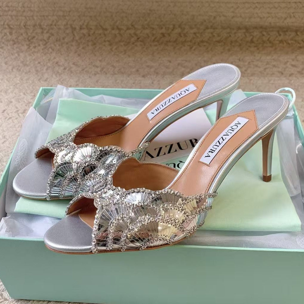 Aquazzura 2026 Ce Soir Mules 75mm Leather