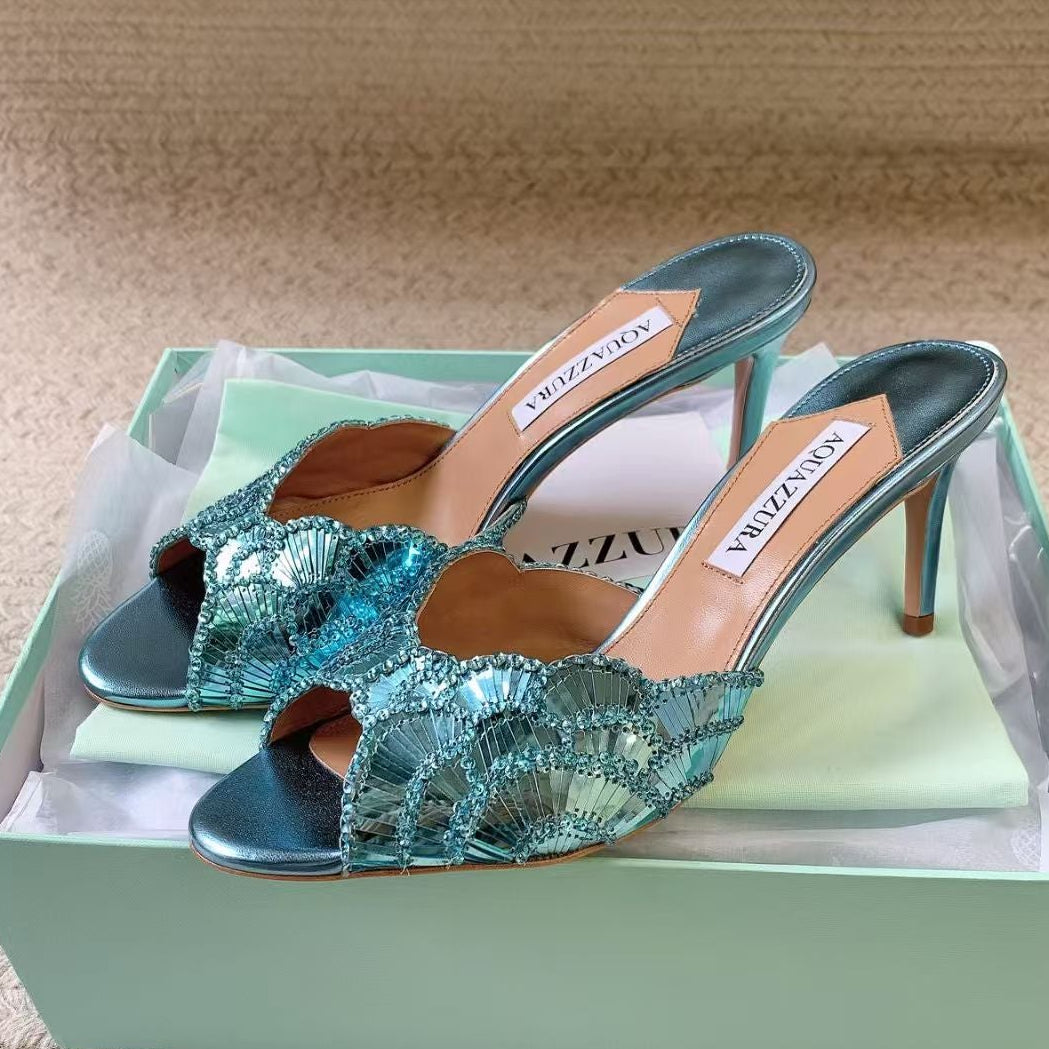 Aquazzura 2026 Ce Soir Mules 75mm Leather