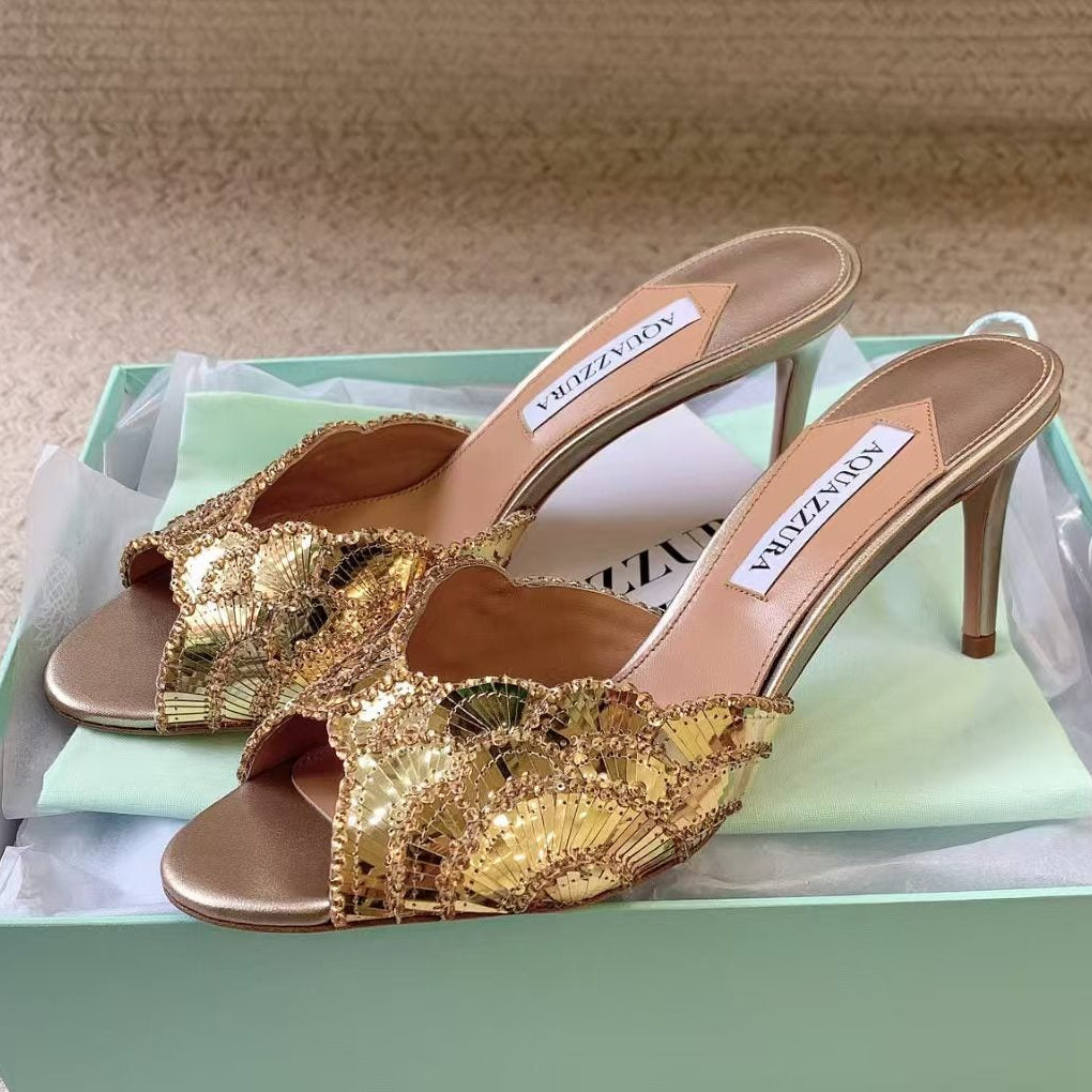 Aquazzura 2026 Ce Soir Mules 75mm Leather