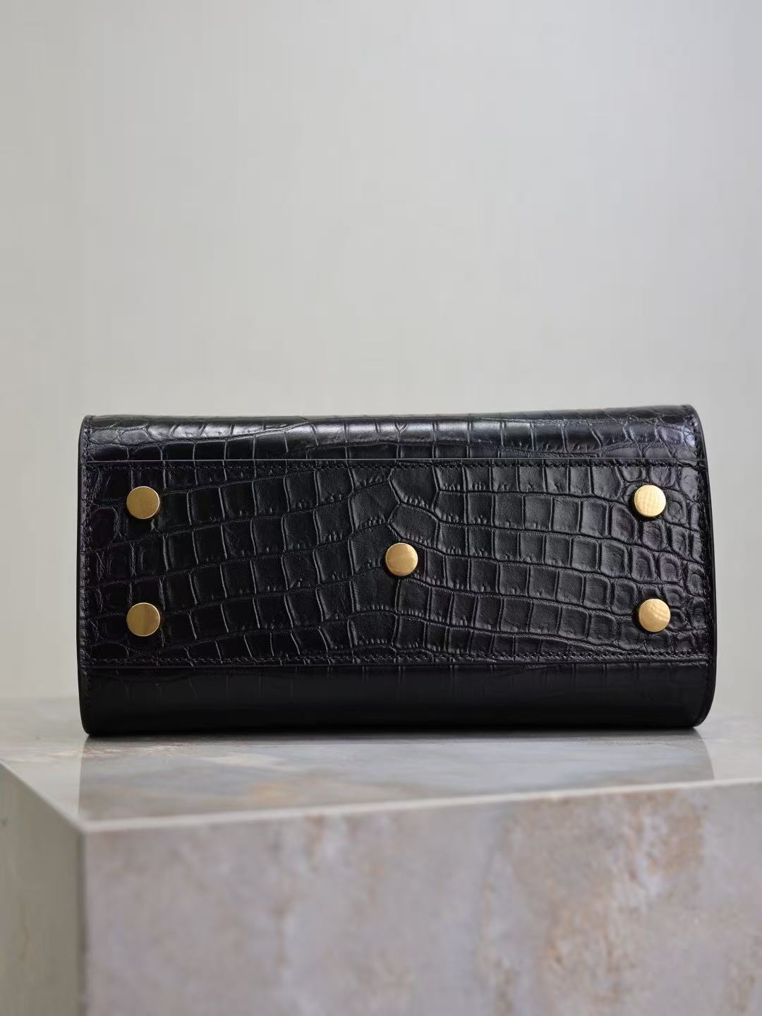 Saint Laurent 2026 Sac De Jour Nano Bag 22cm Black Embossed Leather