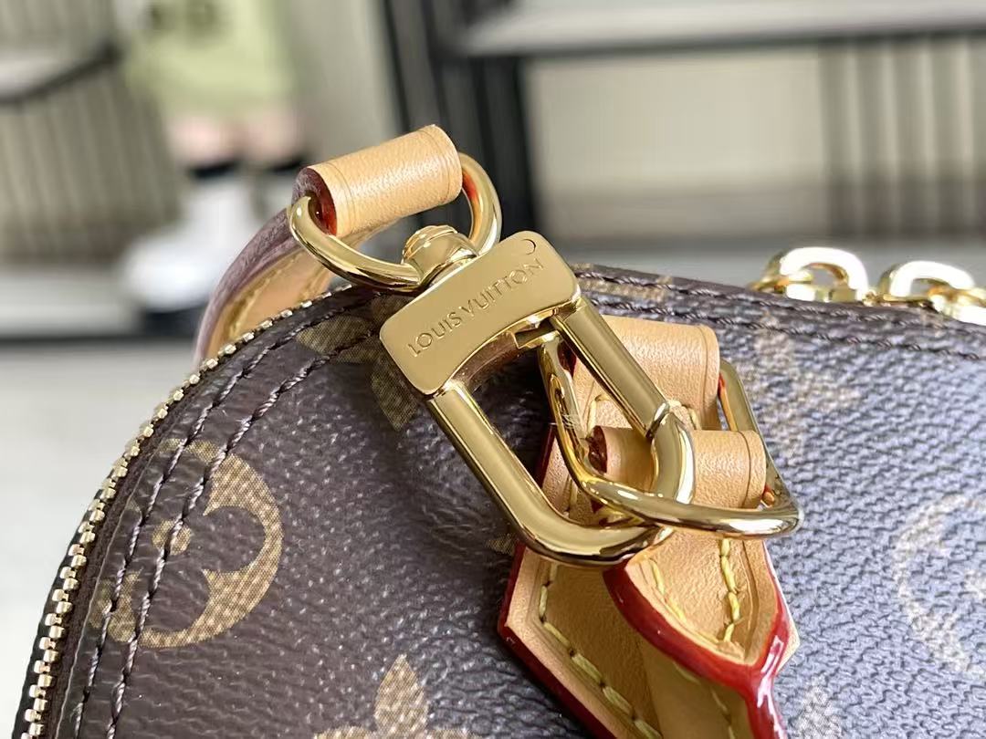 Louis Vuitton 2026 Nano Alma Monogram Bag 18cm Brown Leather