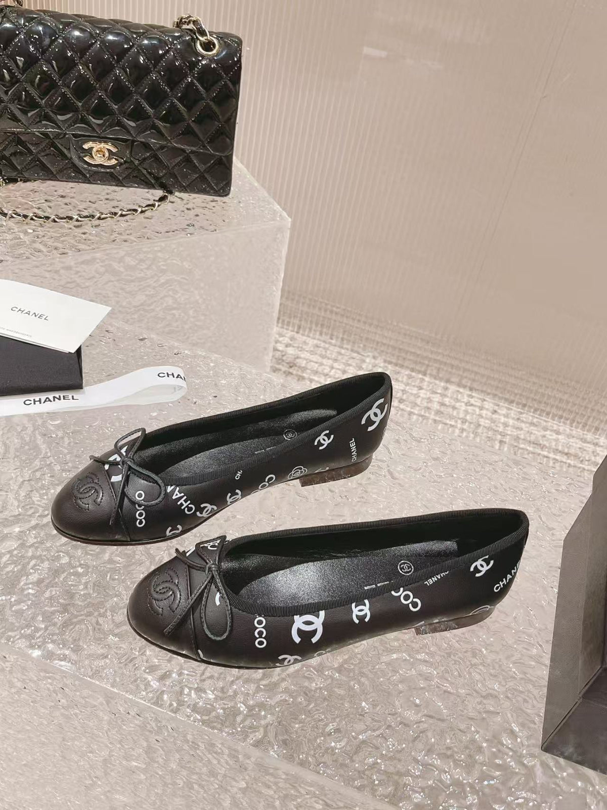 Chanel 2026 CC Logo Ballet Flat Leather