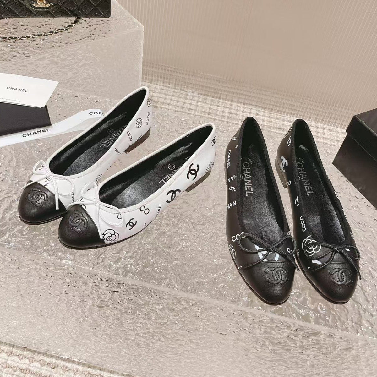 Chanel 2026 CC Logo Ballet Flat Leather