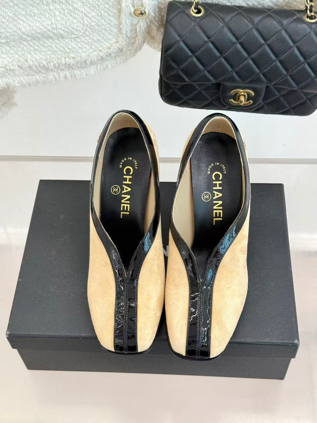 Chanel 2026 Two Tone Pumps 95mm Suede