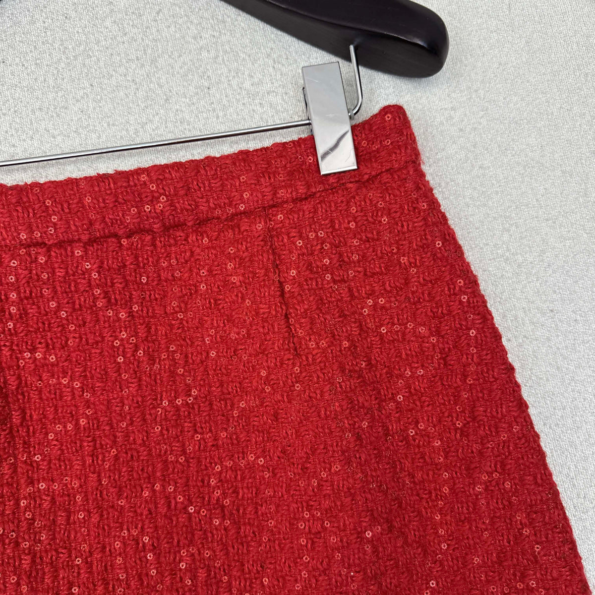 Chanel 2026 Short Jacket And Skirt Set Red Tweed