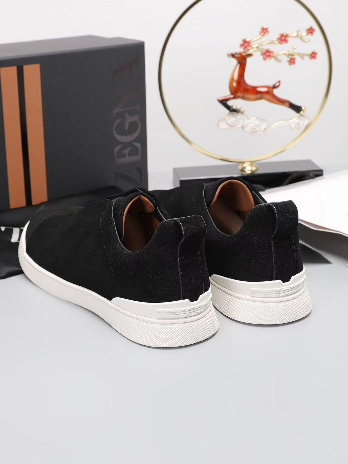 Zegna 2026 Triple Stitch Sneaker Black Suede