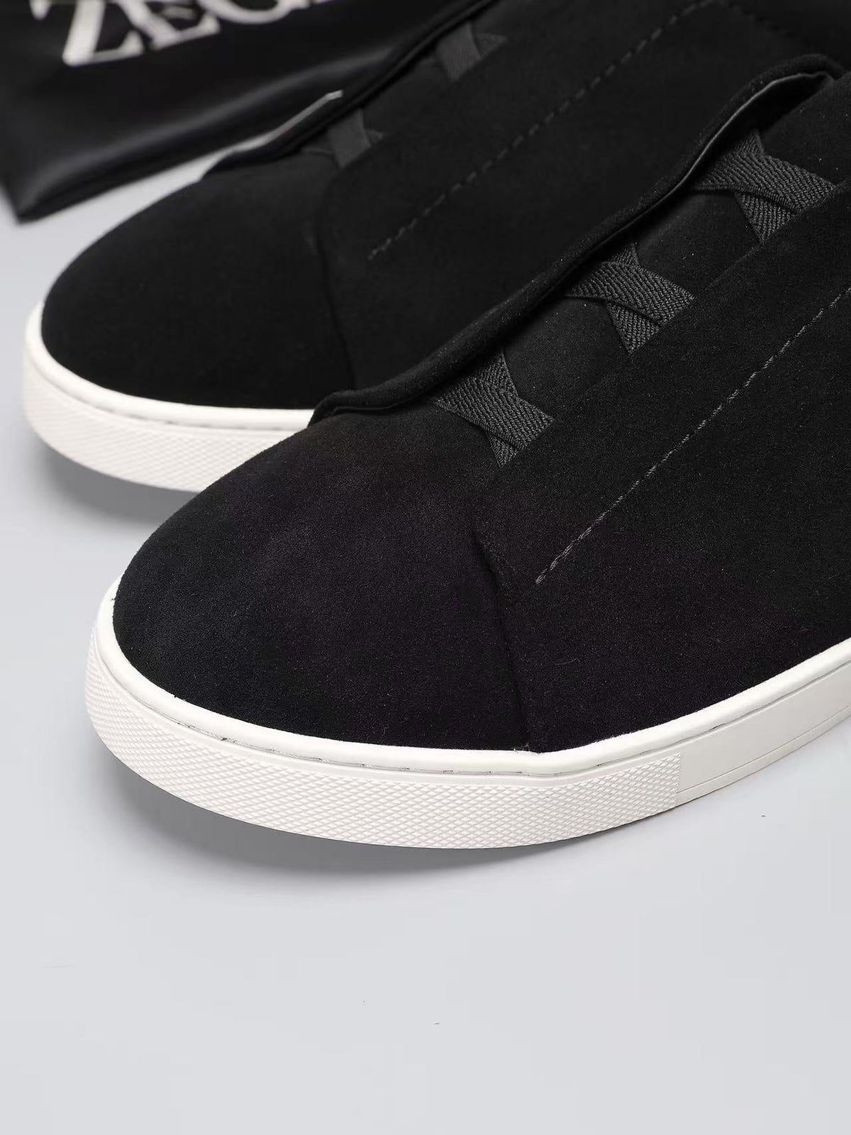 Zegna 2026 Triple Stitch Sneaker Black Suede