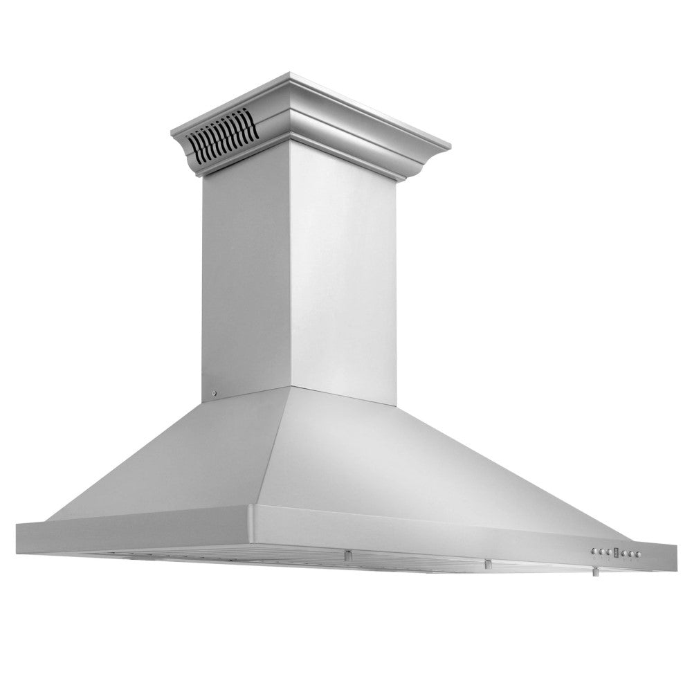 ZLINE Wall Mount Range Hood in Stainless Steel with Built-in CrownSound® Bluetooth Speakers (KBCRN-BT)