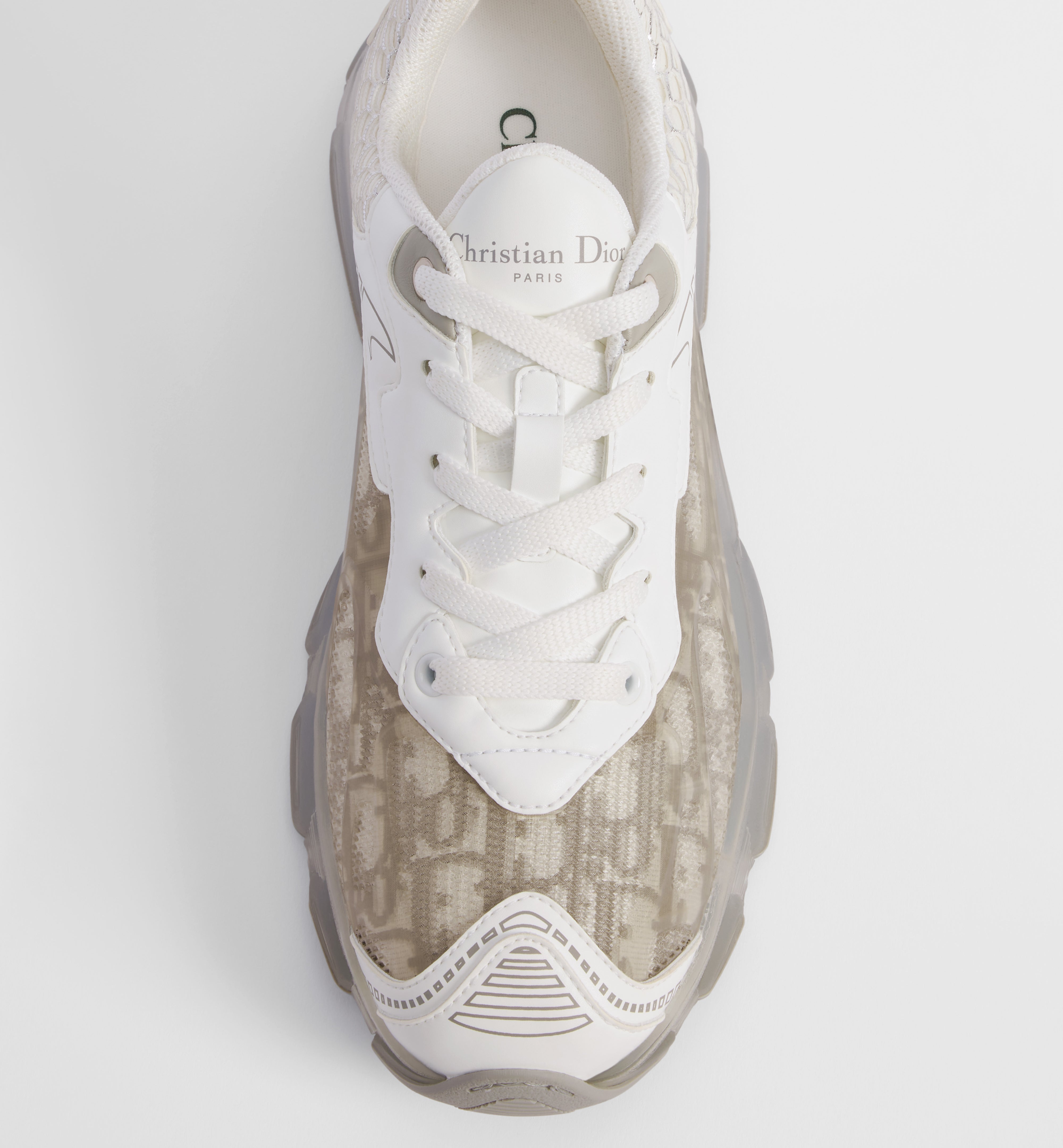Dior 2026 Vibe Sneaker Gray Dior Oblique Technical Fabric and Transparent Rubber