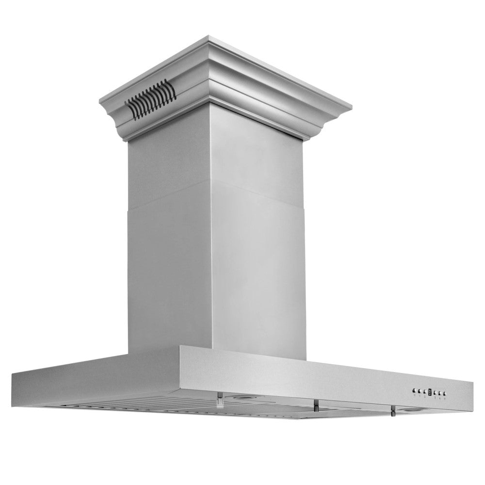 ZLINE Wall Mount Range Hood In Stainless Steel With Built-In CrownSound® Bluetooth Speakers (KECRN-BT)