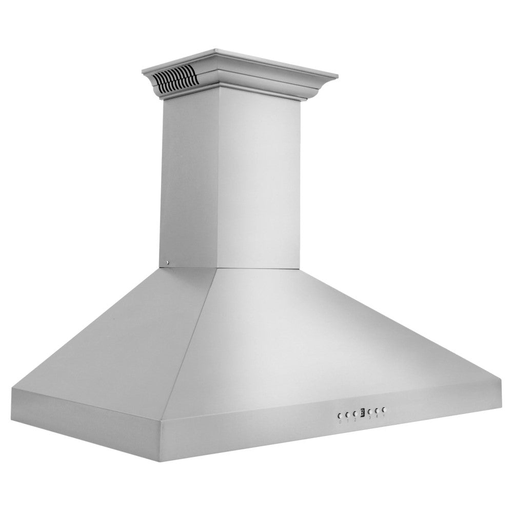 ZLINE Wall Mount Range Hood In Stainless Steel With Built-In CrownSound® Bluetooth Speakers (KL3CRN-BT)