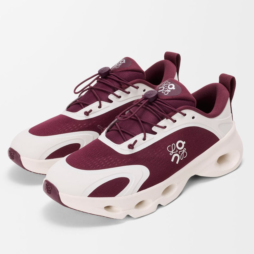 Loewe 2026 Cloudsolo Sneaker Burgundy White Fabric Rubber
