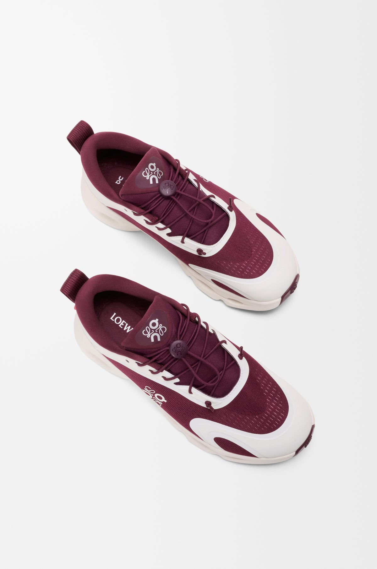 Loewe 2026 Cloudsolo Sneaker Burgundy White Fabric Rubber
