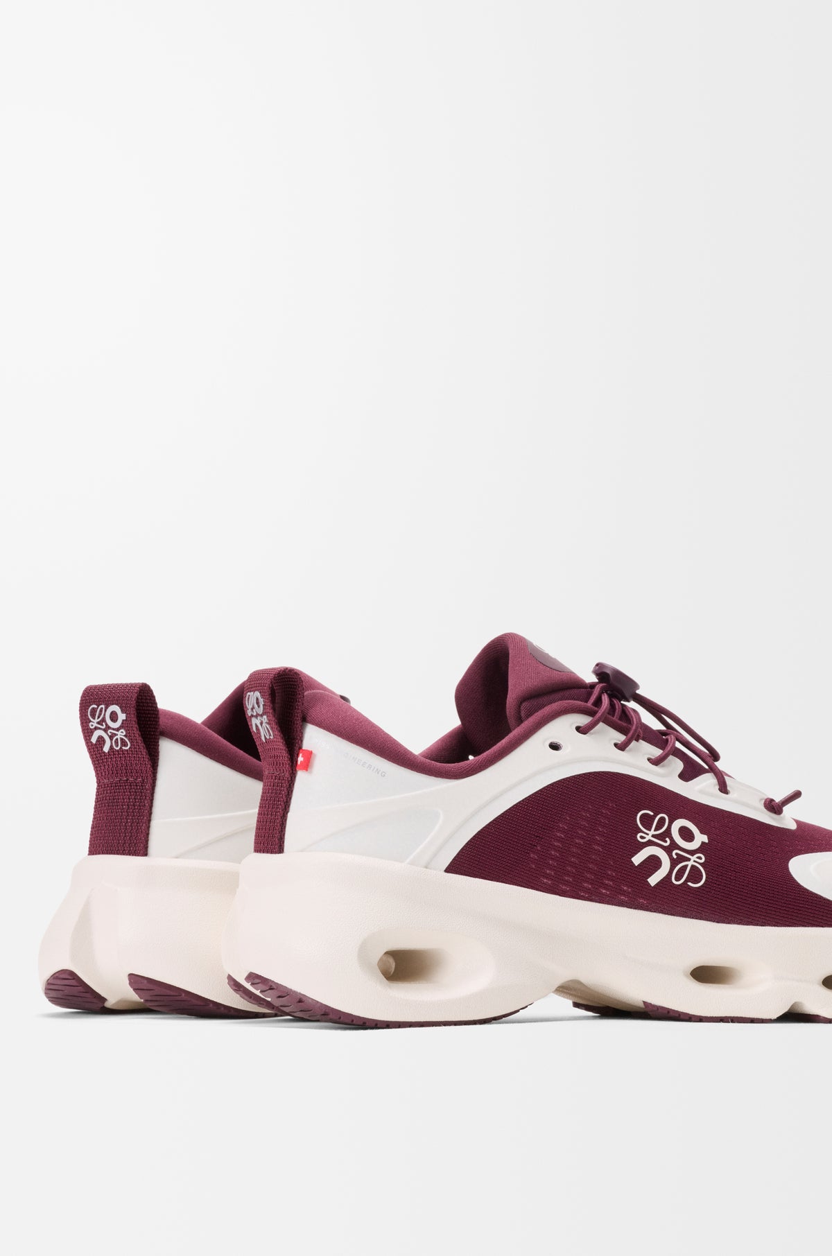 Loewe 2026 Cloudsolo Sneaker Burgundy White Fabric Rubber