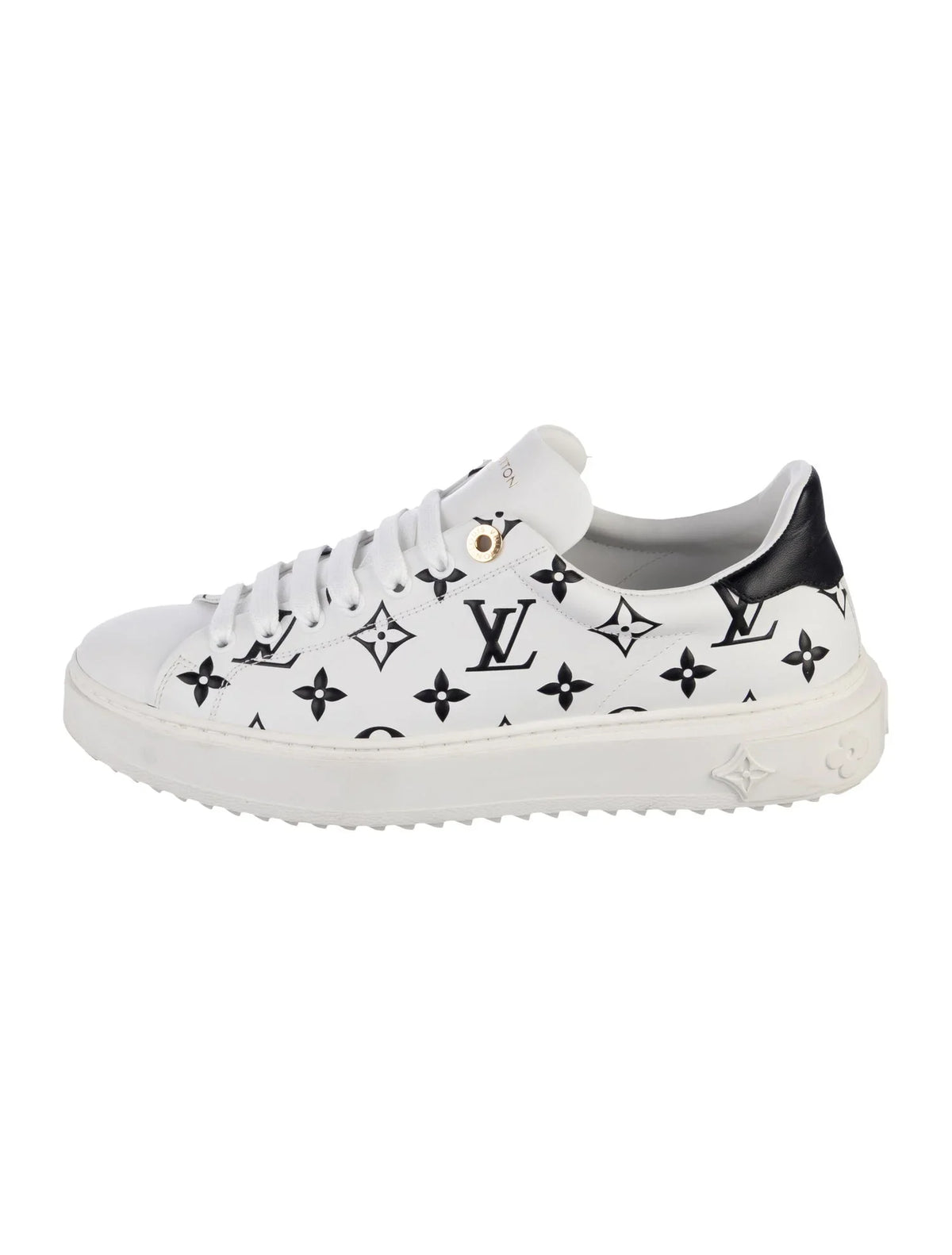 Louis Vuitton 2026 Time Out Sneaker Black White Leather