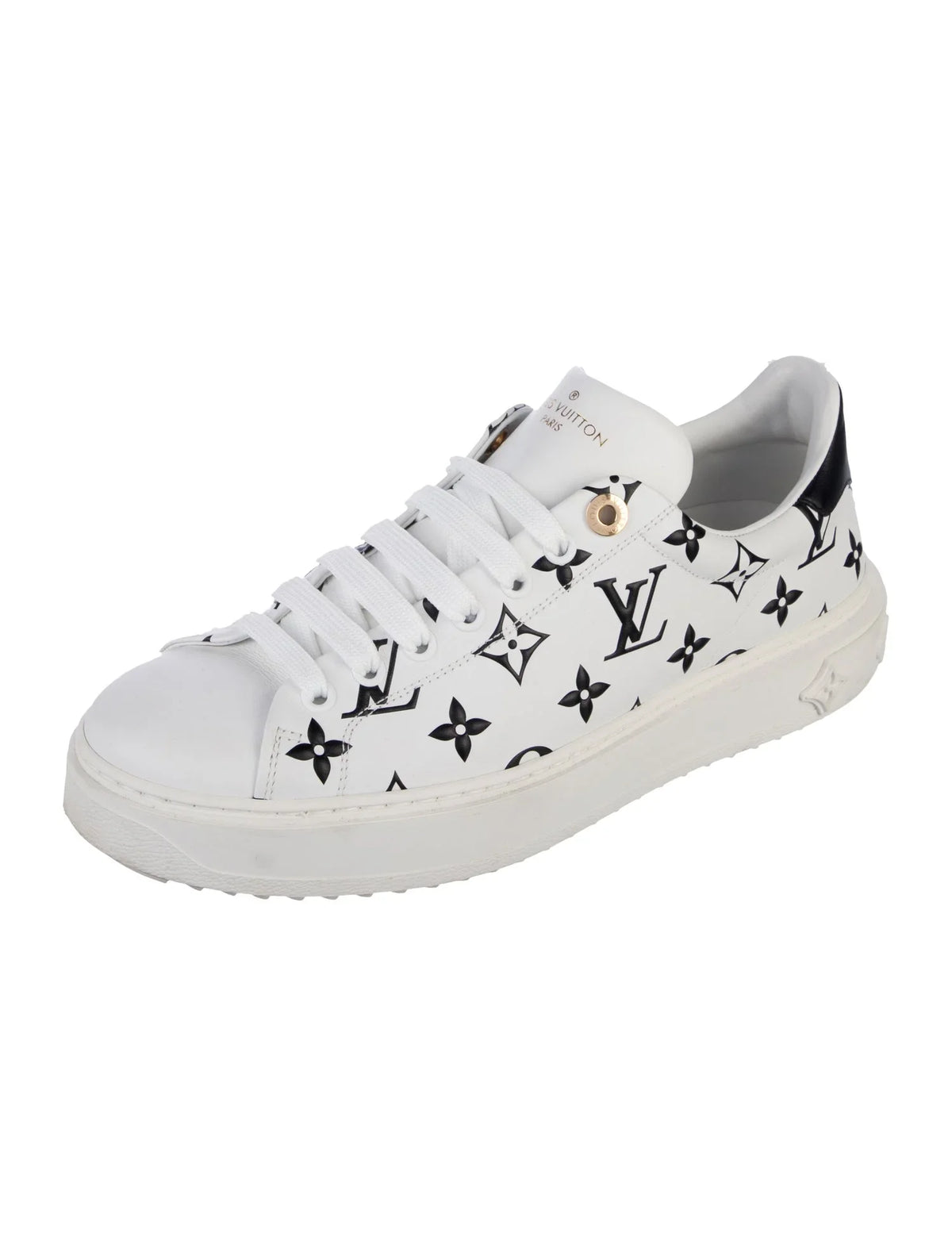 Louis Vuitton 2026 Time Out Sneaker Black White Leather