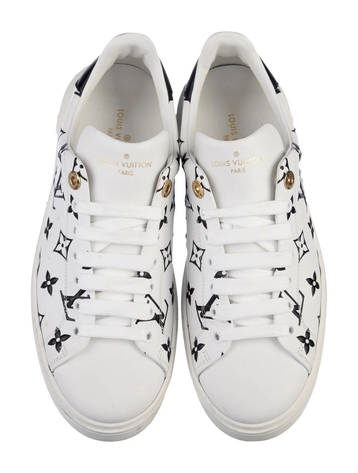 Louis Vuitton 2026 Time Out Sneaker Black White Leather
