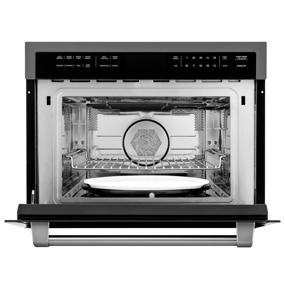 ZLINE 24" Built-in Convection Microwave Oven in Stainless Steel with Speed and Sensor Cooking (MWO-24)