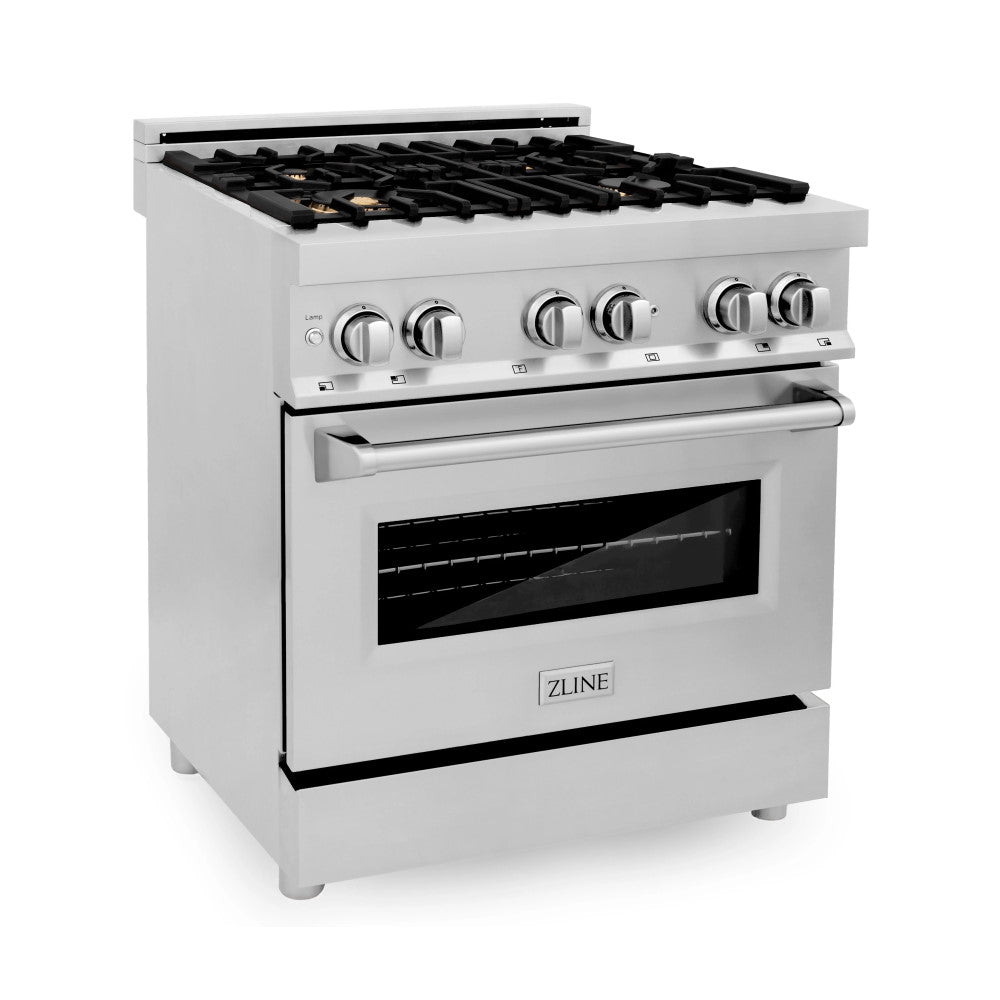 ZLINE 30" 4.0 cu. ft. Dual Fuel Range with Gas Stove and Electric Oven