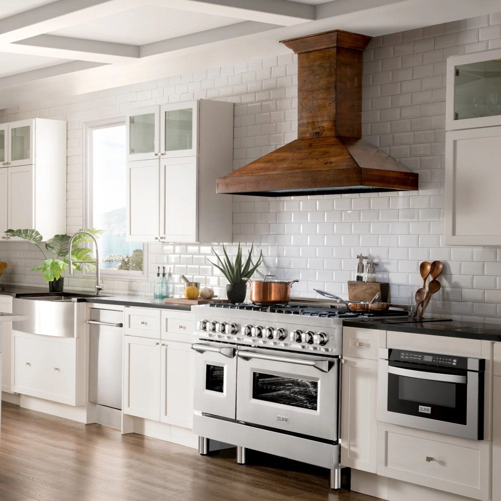 ZLINE 48" Professional Dual Fuel Range in Stainless Steel with Color Door Options (RA48)