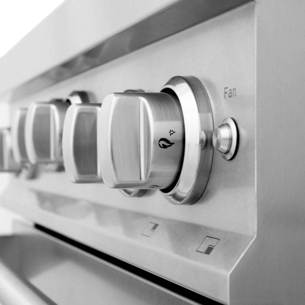 ZLINE 30" 4.0 cu. ft. Range with Gas Stove and Gas Oven in Stainless Steel with Color Door Options (RG30)