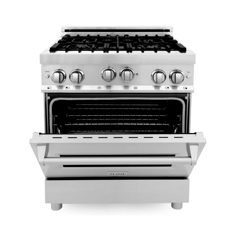 ZLINE 30" 4.0 cu. ft. Range with Gas Stove and Gas Oven in Stainless Steel with Color Door Options (RG30)