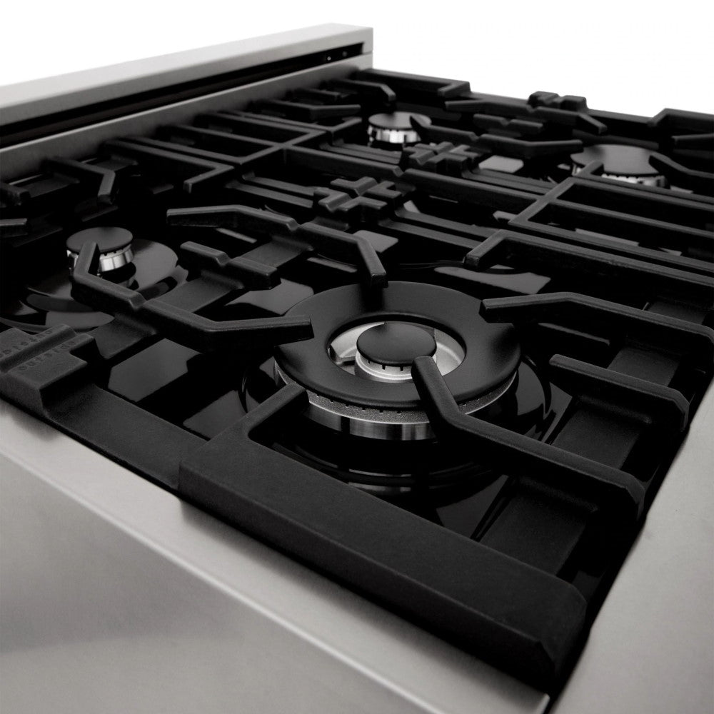 ZLINE 30" 4.0 cu. ft. Range with Gas Stove and Gas Oven in Stainless Steel with Color Door Options (RG30)