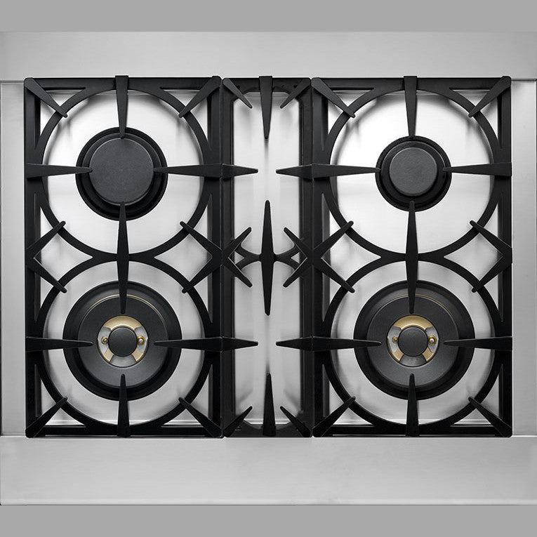 Superiore RN301GPS_S_ NEXT 30” Panorama Stainless Steel Gas Range with 4 Burners and Convection Oven