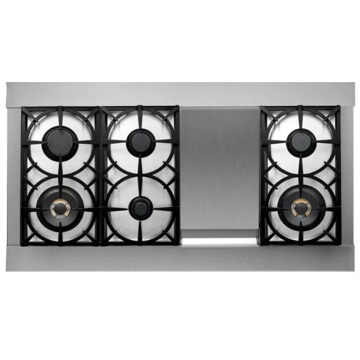 Superiore RN482SPS_S_ NEXT 48” Self-Cleaning Panorama Stainless Steel Range wih 6 Gas Burners, Griddle, and 2 Ovens