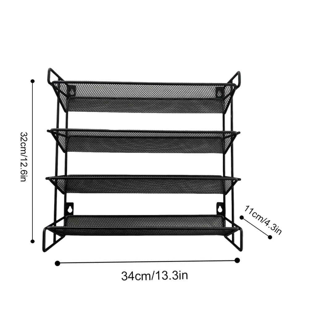 SpiceMaster™ 4-Tier Wall-Mounted Spice Rack