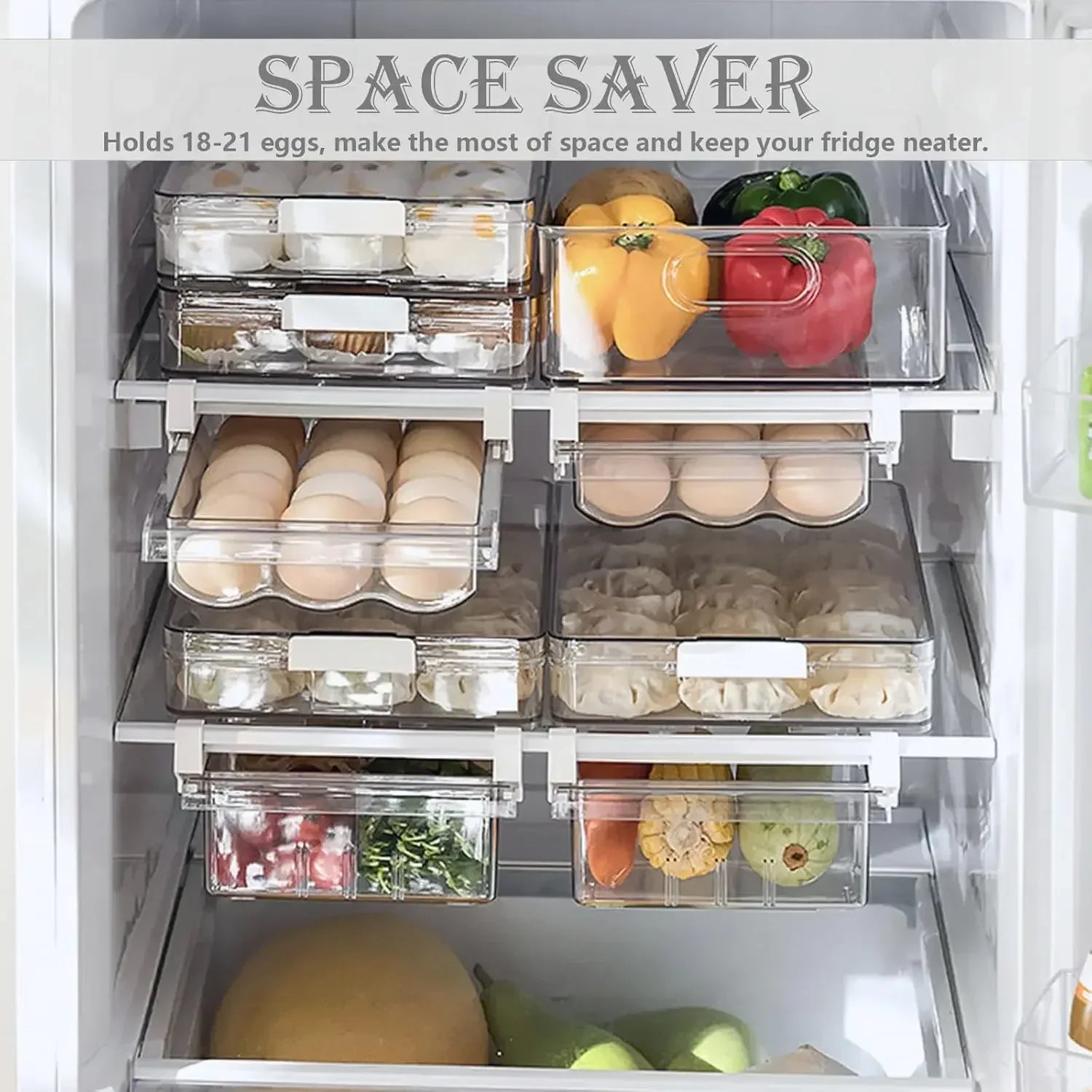 SmartStack™ Egg Storage Bin – Space-Saving Refrigerator Organizer
