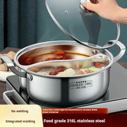 316 Stainless Steel 32cm Divided Hot Pot