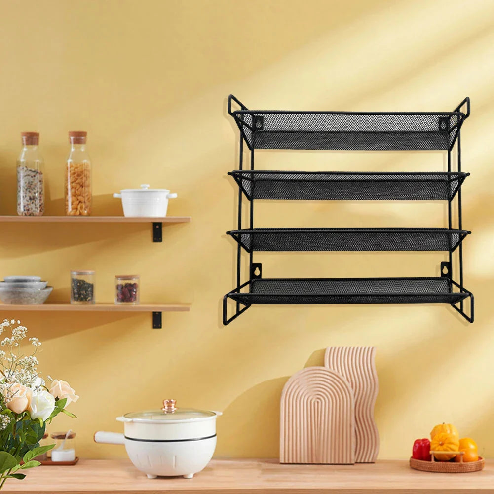 SpiceMaster™ 4-Tier Wall-Mounted Spice Rack