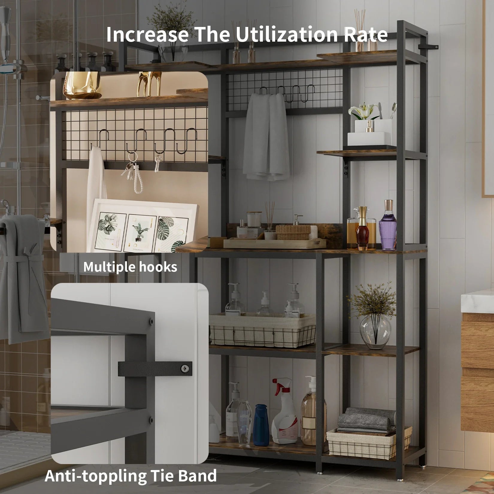 RusticChef™ 5-Tier Baker’s Rack