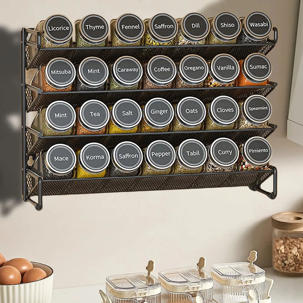 SpiceMaster™ 4-Tier Wall-Mounted Spice Rack