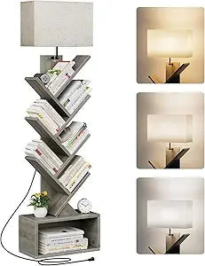 TreeTower™ 6-Tier Bookshelf – Modern Floor-Standing Book Organizer