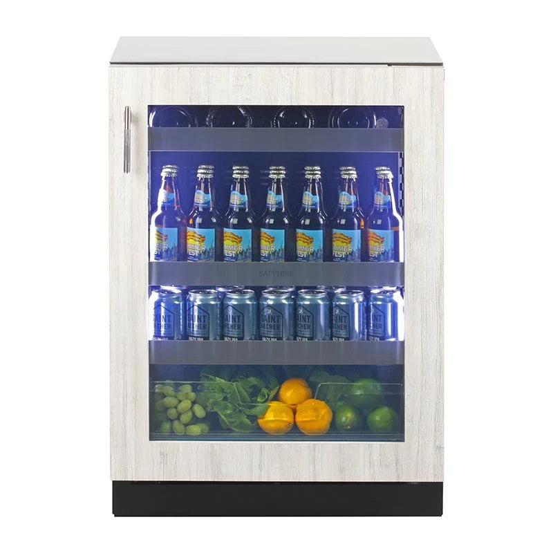 Sapphire Indoor  24" Beverage Center - Glass Door Refrigerator