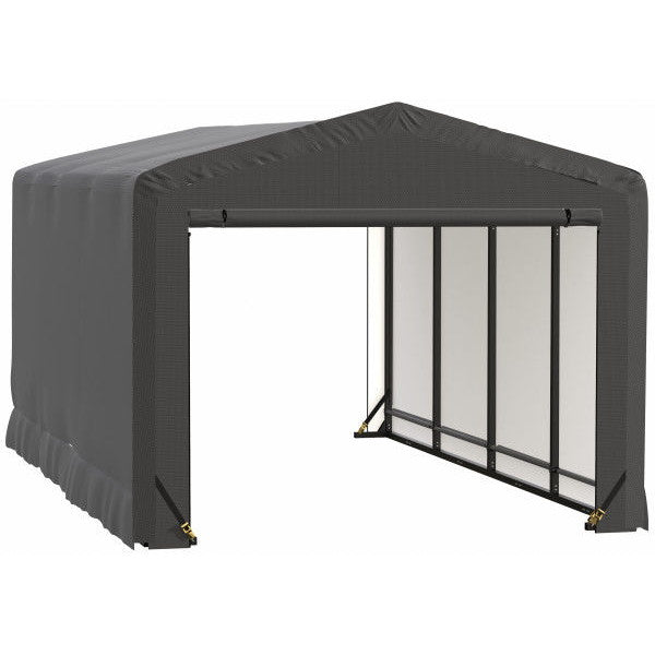 ShelterLogic ShelterTube Wind and Snow-Load Rated Garage, 10 ft. Wide Gray