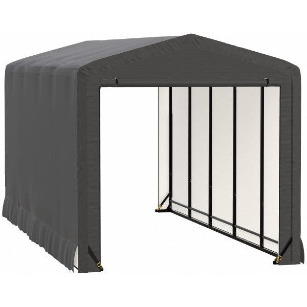 ShelterLogic ShelterTube Wind and Snow-Load Rated Garage, 10 ft. Wide Gray