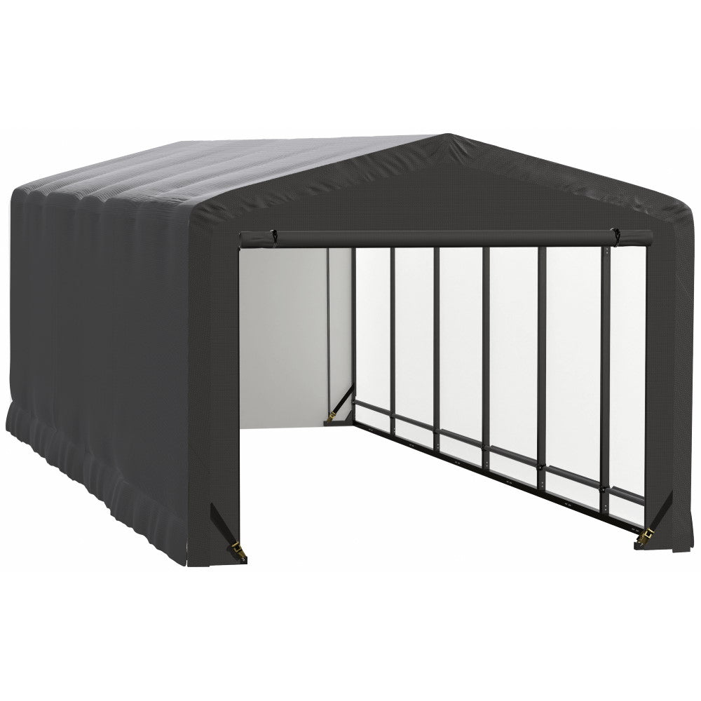 ShelterLogic ShelterTube Wind and Snow-Load Rated Garage, 10 ft. Wide Gray