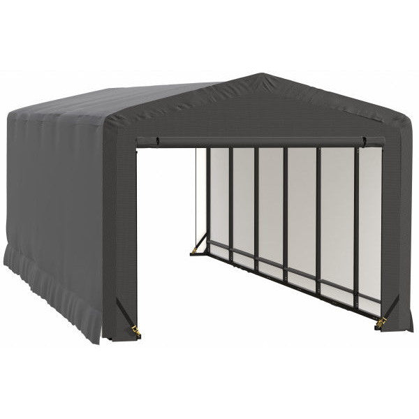 ShelterLogic ShelterTube Wind and Snow-Load Rated Garage, 10 ft. Wide Gray