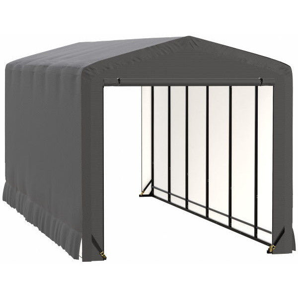 ShelterLogic ShelterTube Wind and Snow-Load Rated Garage, 10 ft. Wide Gray